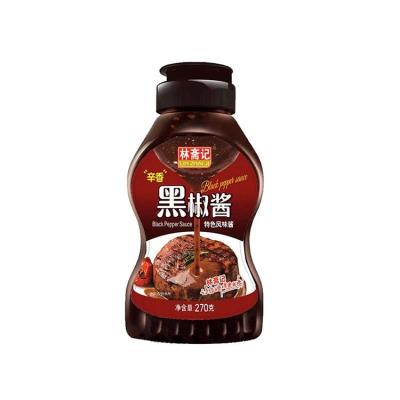 China The Most Popular Spice Flavor Delicious Steak Black Pepper Sauce For Cooking 270g for sale