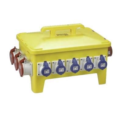 China PE Hard Plastic IP66 36 Ways Portable Yellow PE Distribution Box Load Master Overcurrent Protection for sale