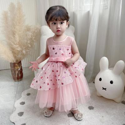 China Anti-wrinkle girls dress princess dress kids welcome piano costumes catwalk high-end birthday fluffy party dress for sale