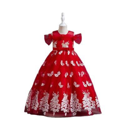 China Anti-wrinkle Summer Baby Princess Clothes Children Birthday Party Wedding Dress Kids Embroidered Boutique Dresses for sale