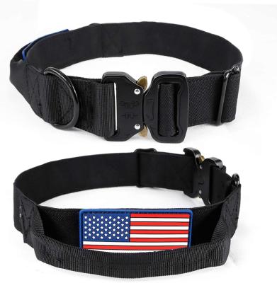 China Wholesale custom high quality custom tactical nylon dog collar adjustable for sale