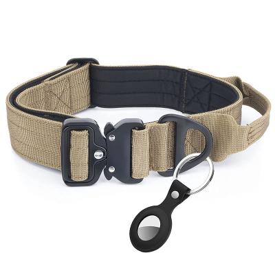 China Hot Selling Customized High Quality Adjustable Tactical Nylon Dog Collar Air Tag for sale