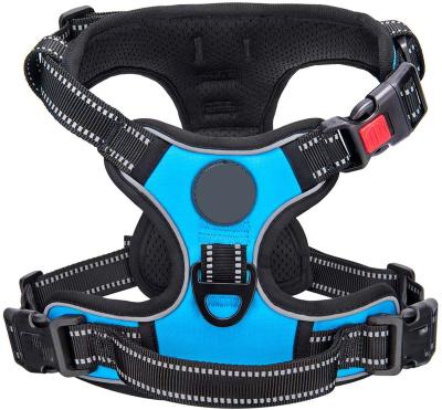 China Custom Factory Modern Wholesale No Pull Black Heavy Duty Reflective Dog Harness for sale