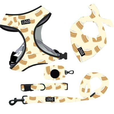 China Modern Factory Wholesale Neoprene Padded Mesh Reversible Custom Pet Dog Harness and Leash for sale