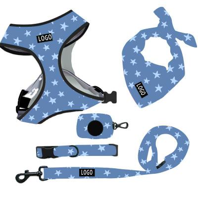 China Factory Wholesale Modern Custom Neoprene Padded Mesh Reversible Pet Print Dog Harness for sale