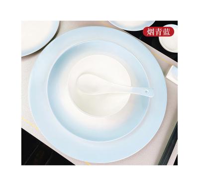 China Gray Mosaic Dinner Set Royal Western Ceramic Dinnerware Set Luxury Bone China Kitchen Utensils Viable Wholesale Tableware 4pcs for sale