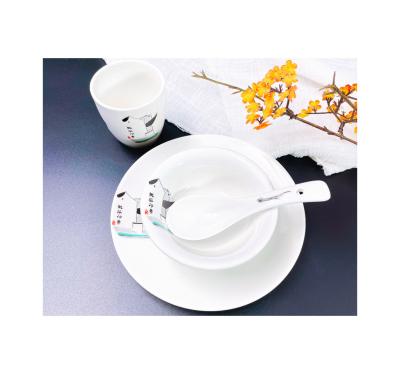 China Viable Black White Ceramic Restaurant Dinnerware Restaurant Dish Viable Border Design Luxury Porcelain Dishes for sale