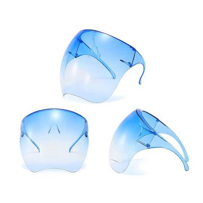 China Shield Classic Multicolor Clear Face Cover UV400 Lightweight Full Protective Sunglasses For Men And Women for sale