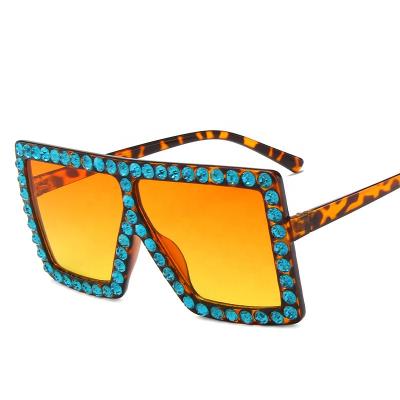 China Fashion Unique Bling Shades Oversized Crystal Sunglasses Stone Luxury Rhinestones Women Sunglasses for sale