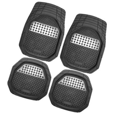 China Full Set High Quality Universal Size Geometric Skid Non Piece PVC4 Car Floor Mats Car Floor Mats for sale