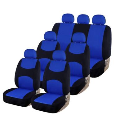 China Universal Washable Polyester Fabric 3 Row 7 Seat Set Front Rear Car Seat Covers For Auto SUV Van Truck for sale