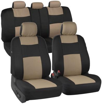 China New Arrival 9pcs Full Set Easy Clean Cover For Universal Seat Covers Polyester Car Seat Cover Set for sale