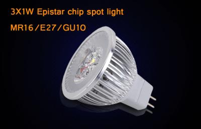 China Dimmable MR16 3 * bulbos con Epistar, luz caliente del proyector de 1W LED del blanco LED en venta