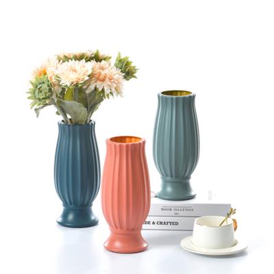 China Plastic Flower Vase Nordic Minimalist Wedding Centerpieces Hotel Office Home Decoration Plastic Plastic Flower Vase for sale