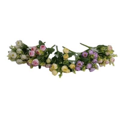 China Fashion Manufacturer Sale Home Hotel Decoration Multi Color Flower Head 9cm Artificial Flower Bouquets for sale