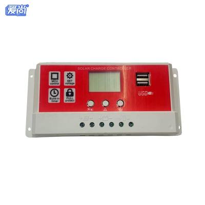 China Charger Controller AISHANG Regulator Dual USB 12V 24V 20A PWM Solar Charge Controller for sale