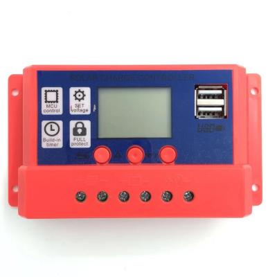 China Hot Sale 12V /24V 10A/20A/30A Factory Sale 12V /24V 10A/20A/30A Charger Controller AISHANG Solar Controller Manual Pwm Solar Charge Controller for sale