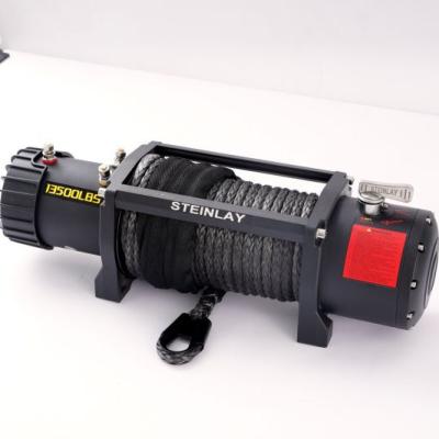 China STEINLAY AUTOMATIC High Quality Most Popular Best Price CE 13500 Lbs Fast Speed ​​Small Electric Electric Winch With Synthetic Rope for sale