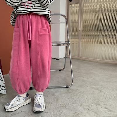 China Anti-pilling 2022 new design springs and summer children's pants babies and boys pure color cotton long pants for sale