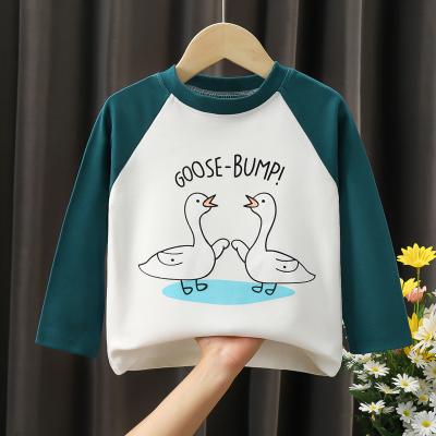 China Anti-pilling cartoon T-shirt autumn children's clothing girls long sleeve soft casual baby children print for sale