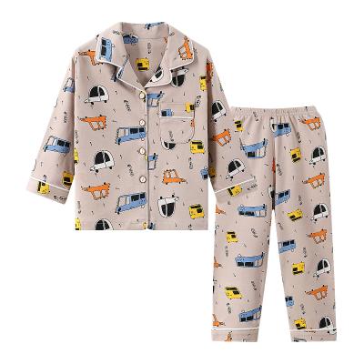 China Popular Thermal Sleepwear Children Cartoon Design Printed 2022 Fashion Quantity Spandex Two Piece Pajamas for sale