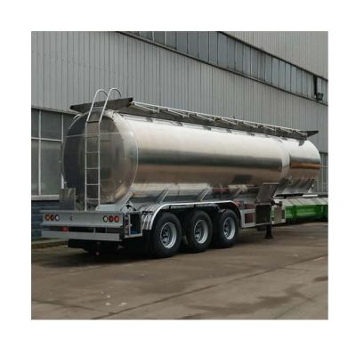 China Chemical Truck Trailer 3 Axles 32000liters Tanker Vessel Aluminum Alloy Tank Trailer for sale