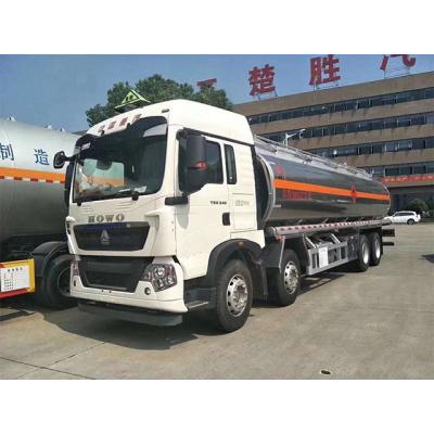 China Aluminum Alloy SINOTRUK HOWO 8*4 Fuel Tanker Truck 35000Liters Fuel Tanker Truck for sale