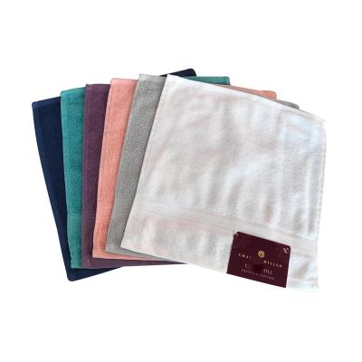 China 20s high quality egyptian cotton plain dyed solid bathroom face hand towel for sale