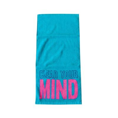 China customized slogan design 100% Cotton reactive Printing advertising Face Hand Towel for sale