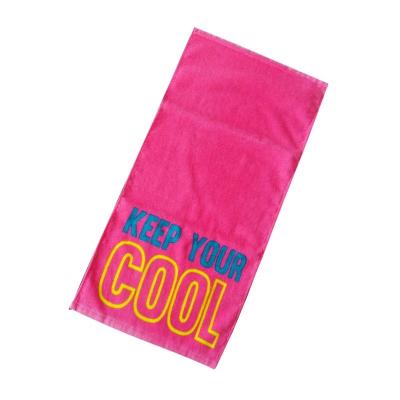 China Customized Design Hand Face Towel Cotton Reactive Printing Advertising for sale