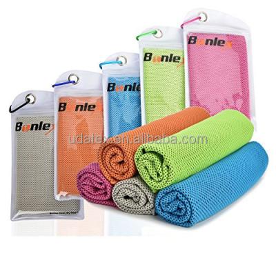 China Custom Logo Color Printing Super Absorbent Sports Cold Towel Gym Cooling Towel for sale