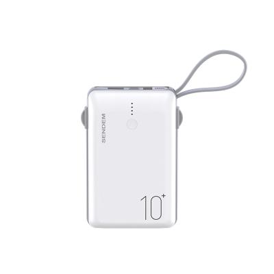 China Dual Input 2021 Hot Selling Power Bank 10000 Mah Portable Universal Led Mobile Ultra Thin Phone Charger For Travel for sale