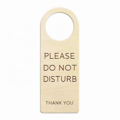 China China Wood Plaque Sign Do Not Disturb To Thank You Wooden Door Hanger for sale