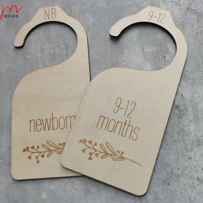 China Baby Shower Gift Floral Wooden Baby Cabinet Dividers Cabinet Hangers Nursery Hanging Organizer Wardrobe for sale