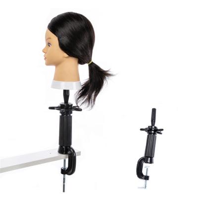 China Strong Table Desk Clamp PVC Mannequin Head Tripod For Training School Hairdressing Training Head Holder Tripod Mannequin Stand for sale