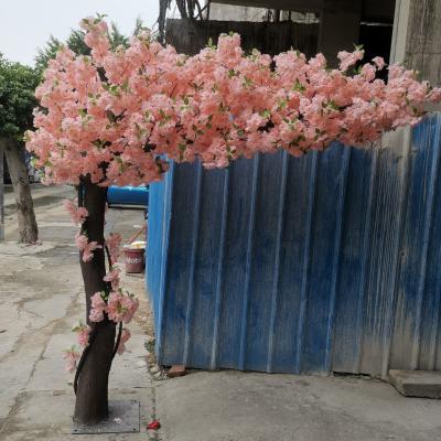 China 280cm Height Eco-friendly Cherry Blossom Flower Tree Red White Indoor Decorative Artificial Cherry Blossom Tree for sale