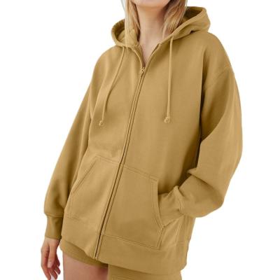 China Autumn And Winter Breathable Cotton Zipper Loose Hoodie Large Full Double-layer Hoodie Long Sleeve High Quality Street Warm Dress for sale