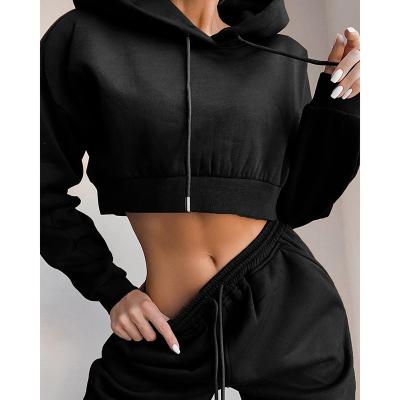 China High Quality Breathable Cotton Hoodie Set Custom Logo Embroidered Women's Jogging Suit Women's Jogging Suit for sale