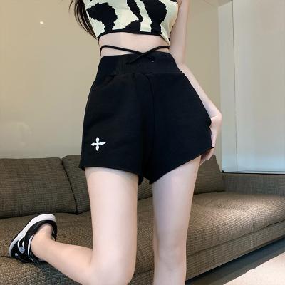 China Anti-wrinkle 2022 cross sports shorts womens summer loose wide leg pants high waist casual pants fashion for sale