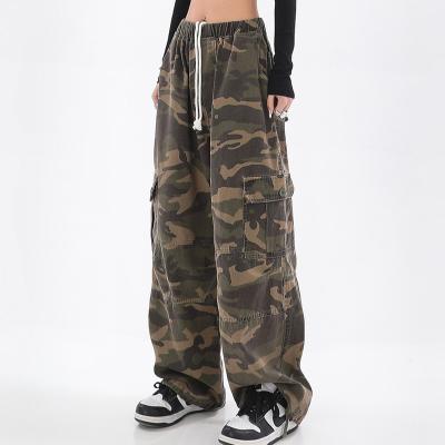 China Hops QUICK DRY Drawstring High Street Jumpsuits Retro Camouflage Casual Pants for sale