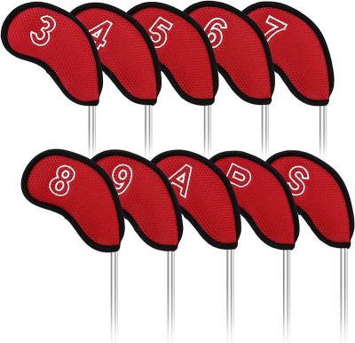 China Responsive Mesh Golf Iron Headcover Set Custom Golf Iron Headcover Golf Head Set for sale