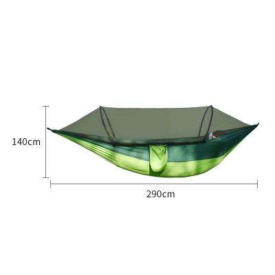 China Parks/Seaside/Beach/Indoor and Other Places Auto Double Strut Parachute Cloth Hanging Hammock With Mosquito Count Outside Mosquito Prevention for sale