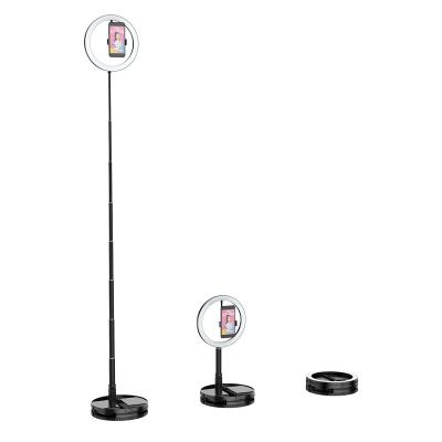 China Durable Adjustable Live Broadcast Mobile Phone Holder Cell Phone Video Holder Selfie LED Ring Light Phone Mount YouTube for sale