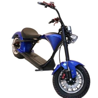 China Popular EEC COC 12 Inch Off Road Unisex Electric Scooter / 2 Wheel 1500W 60V Shock Absorption With Removable Lithium Battery Citycoco for sale