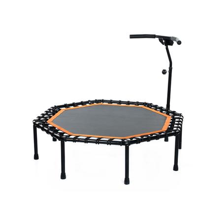 China 2022 Hot Selling Protective Net 48 Inch Fitness Gym Wholesale Folding Indoor Trampoline With Adjustable Handle for sale