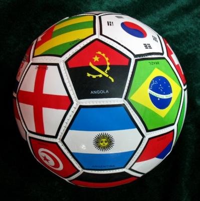 China PVC/PU/TPU leather stitched soccer football for sale