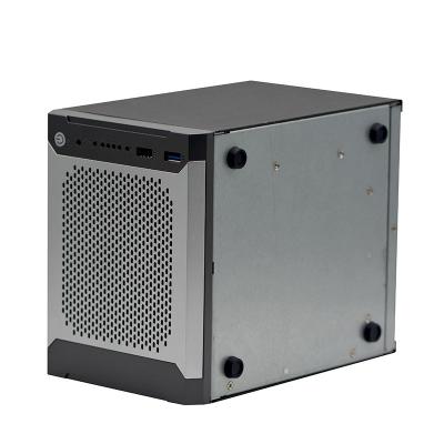 China Intel J1900 Mini PC NAS Case NAS Home Computers, Routers, Dual LAN 4 Bay NAS Storage Server Barebone NAS PC for sale