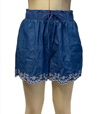 China Breathable High Waist Casual Pants Spandex Denim Shorts for sale