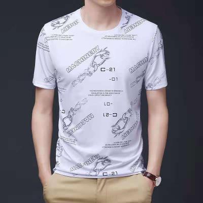 China Anti-Wrinkle Summer Print Shorts Sleeve Men's Casual T-Shirt Men's Begging Shirt for sale