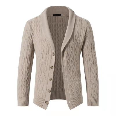 China Anti-wrinkle twist straight lapel cardigan men's sweater long sleeve jacket for sale